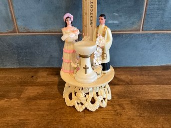 Vintage 1950s Baptismal Cake Topper