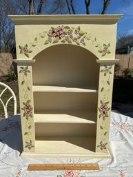 25 X 17 1/2 Vintage HOMCO Home Interiors Shabby Chic Cottage Floral Wall Shelf Display Curio