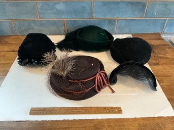 Lot Of 5 Vintage And Antique Ladies Hats Antique Store Closeout Lot With Box