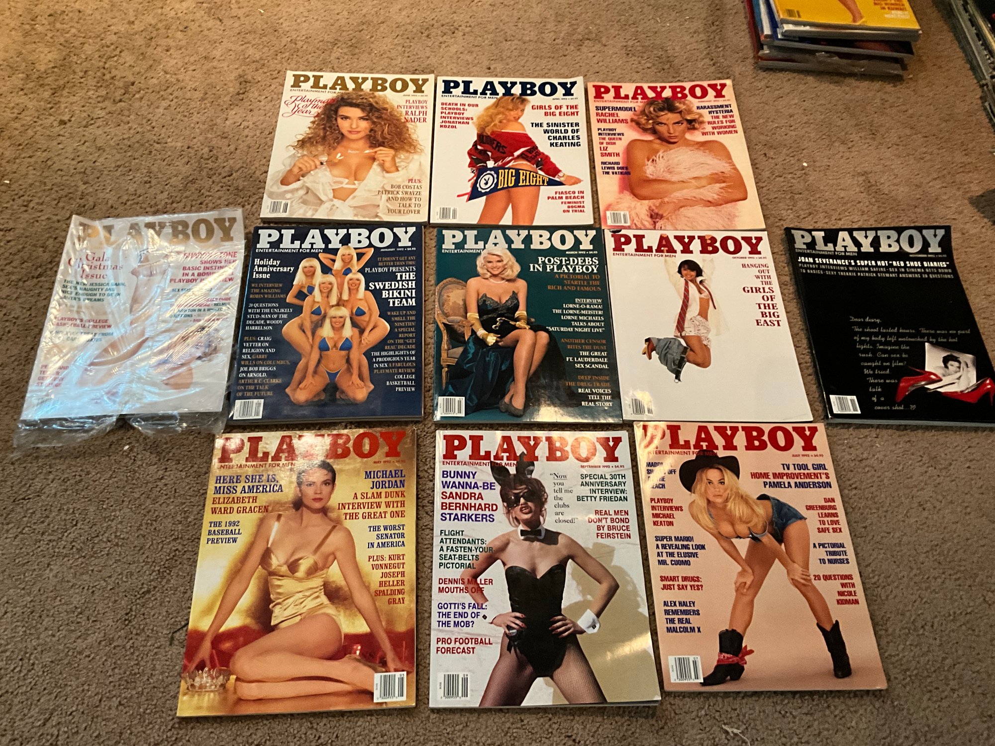 Lot Of 11 Playboy Magazines From 1992 Rachel Williams Sharon Stone Anna  Nicole Smith And More #12079 | Auctionninja.com