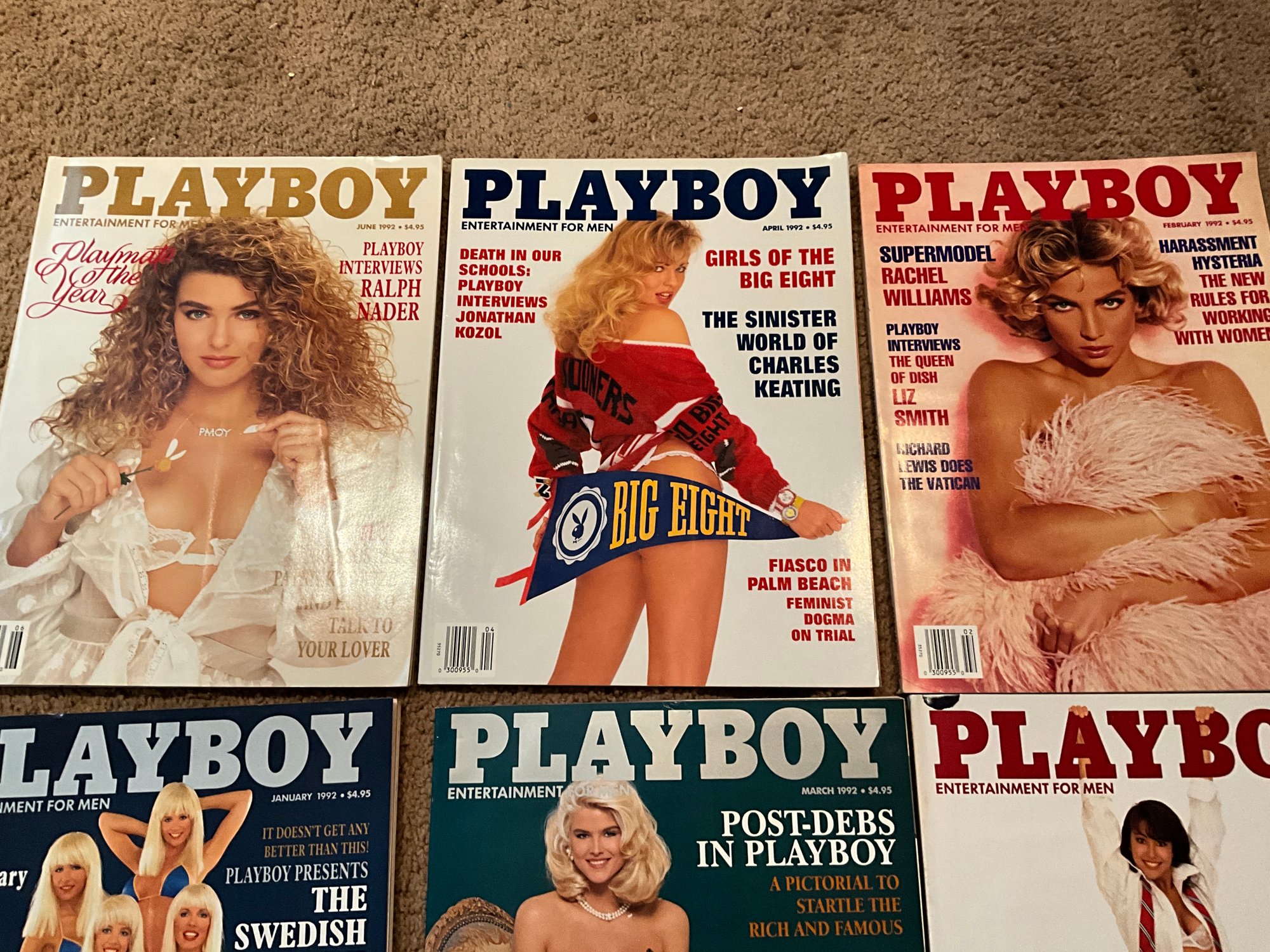 Lot Of 11 Playboy Magazines From 1992 Rachel Williams Sharon Stone Anna  Nicole Smith And More #12079 | Auctionninja.com