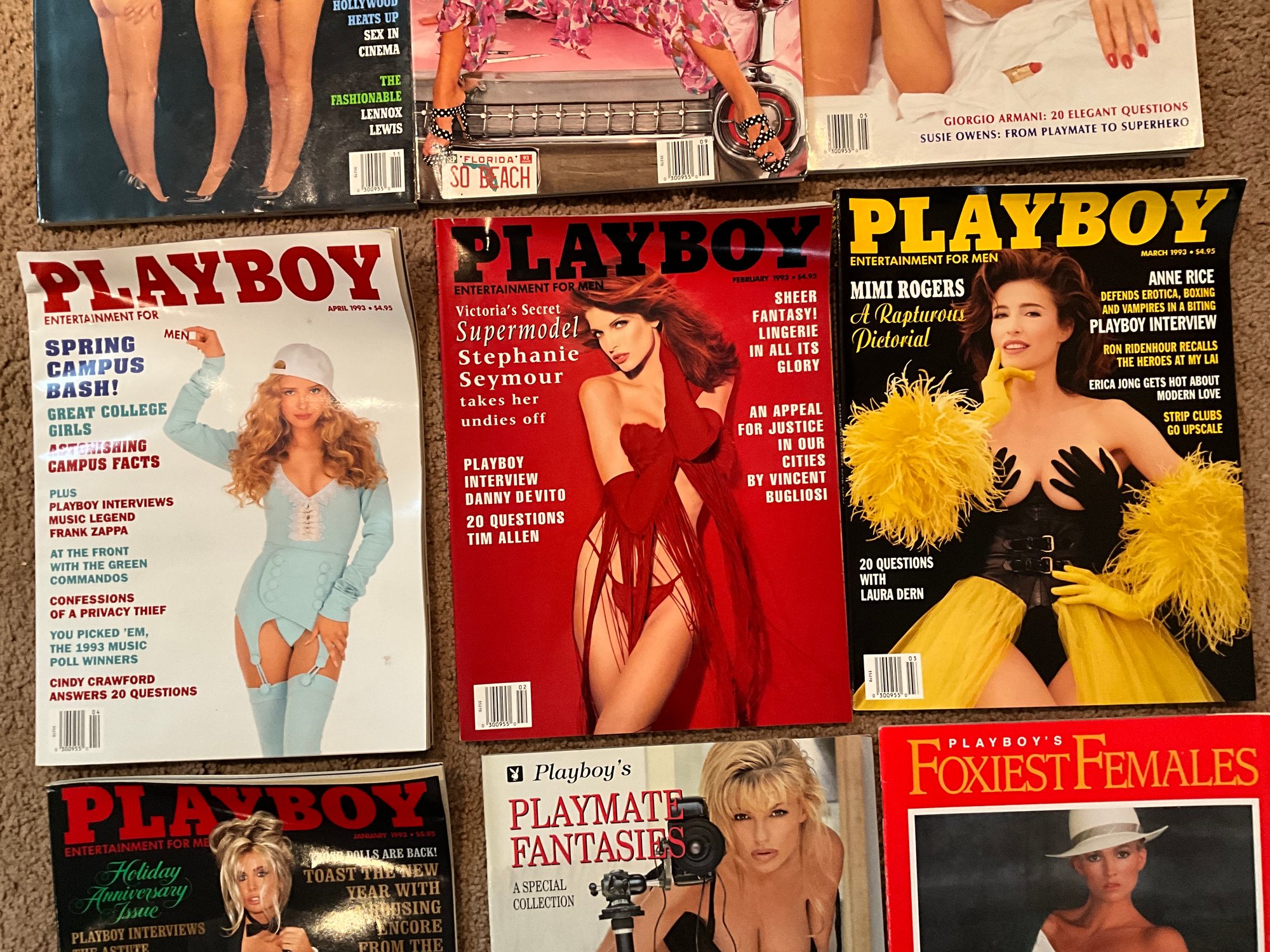 7 Playboy Magazines From 1993 Plus 2 Catalogues Foxiest Females And  Playmate Fantasies #12087 | Auctionninja.com