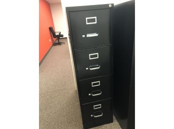 Black Locking Filing Cabinet With Keys