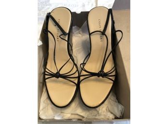 Colin Stuart Slingback Wedge Sandals, Black, 7-1/2, Very Good Condition, Some Minor Flaws, See Pics, In Box