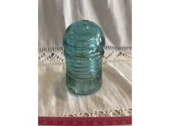 Brookfield Antique Aqua Glass Insulator Telephone Electrical See Photos