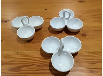 Lot Of 3 Snack Dip Bowls By Indoor Outfitters