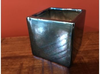 Metallic Blue Planter