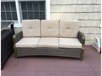 Outdoor Wicker Couch With Cushions