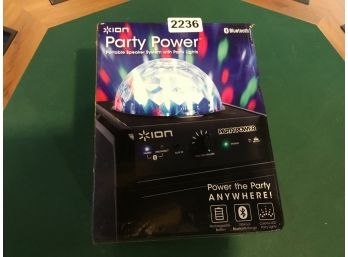 Ion Party Power Portable Speaker System With Party Lights