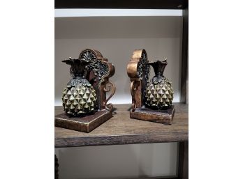 Decorative Pineapple Book Ends