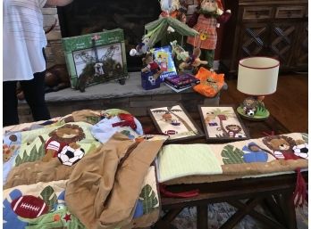 Huge Lot Lambs And Ivy Team Safari Jungle Sport Nursery Crib Set