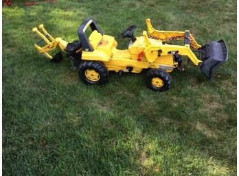 Cat Kid Backhoe Pedal Tractor With Front Loader