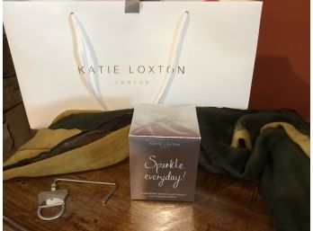 Katie Loxton Sparkle Everyday! Candle With Bag And Heritage Boutique Scarf