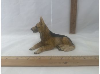 German Shepherd Laying Down Figurine