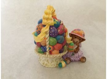 Teddy Eggstravaganza! Limited Edition. Hand Painted The Franklin Mint - Lawson - Easter Decir