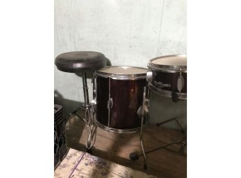 FirstAct Drum Set With Seat And Drum Sticks