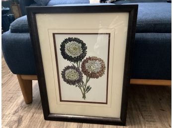 Pretty Vintage Custom Framed And Matted Botanical Flower Print Wall Art