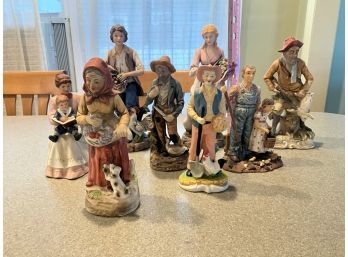 Lot Of 8 Vintage Figurines Farming And More Homco And More