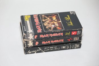 Iron Maiden And Metallica VHS Tapes