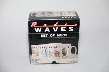 Radio Waves Set Of 4 Mugs