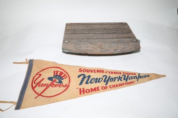 Yankee Stadium Seat And Flag