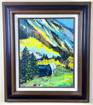 Original Autumn Color Oil Painting Signed By Artist, Pat Maynard
