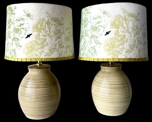 2 Garden Shade Ceramic Lamps