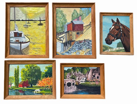 5 Original Framed Paintings