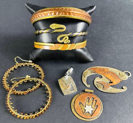 Mixed Metal Jewelry Including Copper And Brass