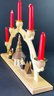 Vintage German Straco Erzgebirge Wood CandleArch & Candles
