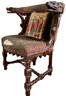 Antique Carved Chair With Dragon Motif, As Is