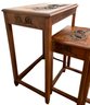 Vintage Carved Wood Asian Nesting Tables.