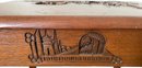Vintage Carved Wood Asian Nesting Tables.