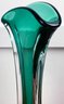 Signed Matthew Buechner Thames Glass Hand Blown Tulip Fan Vase