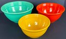 Vintage Set Of 3 Bauer Ringware Nesting Bowls