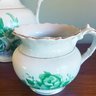 Antique K.T. & K. Vitreous China Pitcher, Sugar, And Creamer