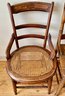 4 Antique Chairs, Some With Caning, As Is