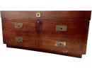 Vintage Campaign Style Lane Cedar Chest With Key