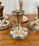 Gorham Weighted Sterling Candy Dish With Other Weighted Sterling Candlesticks