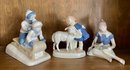 3 Porcelain Figurines Including B&G, As Is