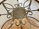 Glass And Metal Occasional Table