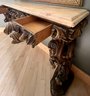 Gorgeous Ornate Entryway Table With Beautiful Marble Top