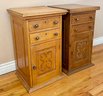 Pair Of End Tables With Drawers - Tops Are A Little Different On Each.
