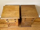 Pair Of End Tables With Drawers - Tops Are A Little Different On Each.