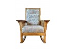 Padded Oak Rocker Chair