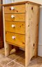 Small Pine Side Stand W/Four Drawers