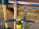 Assorted Yard Tools, Shovels, Pick, Hoe, Hand Tools And Water Sprayers