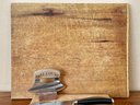 Old Wood Cutting Board, Henckel And Chicago Cutlery Knives, & More