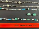 Pretty Long Beaded Necklaces With Coordinating Earrings