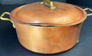 2 Large Copper Cooking Pots With Lids